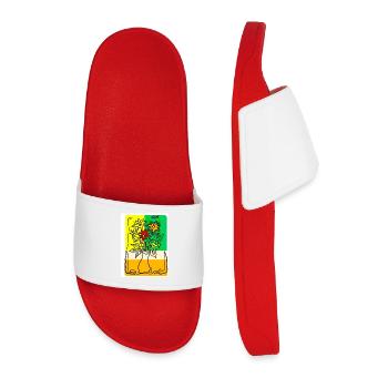 EC Flowers I Holiday I Gift I Summer I Mother's Day - Men’s Pool Sliders - red - Front