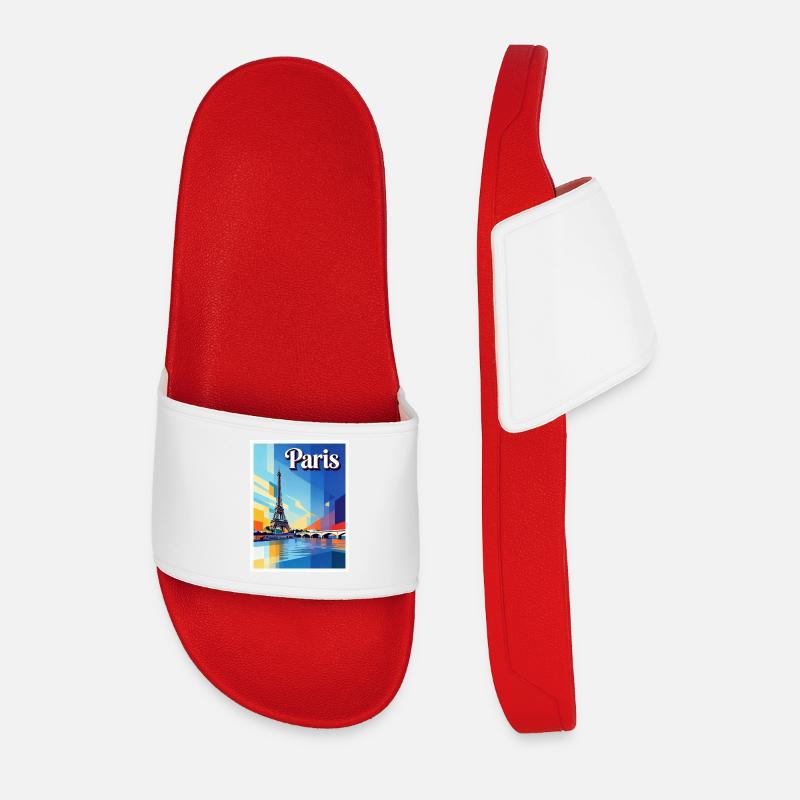 Paris Prism Eiffel - Men’s Pool Sliders - red