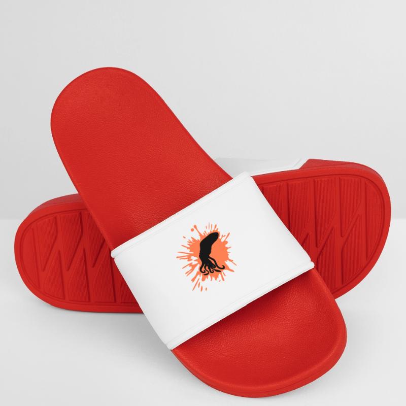 Octopus Paint Blobs Octopus Drops Graffiti Blobs Men’s Pool Sliders