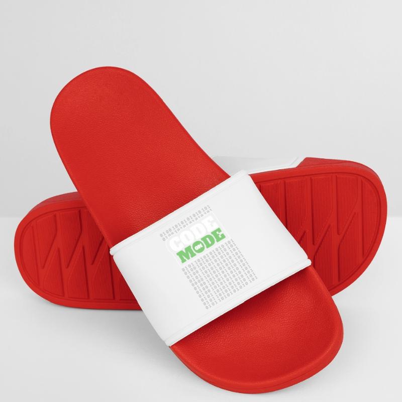 Code Mode On - Programming Software Engineer Coder Men’s Pool Sliders