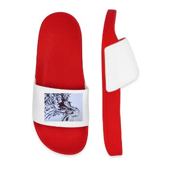 Images déformées - Claquettes Homme - rouge - Devant