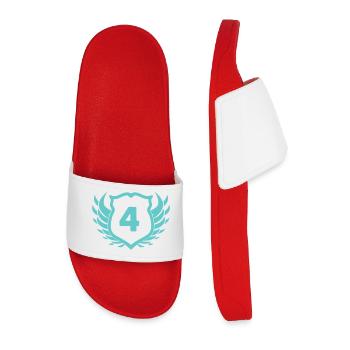 wappen_4- - Männer Badelatschen - Rot - Vorne
