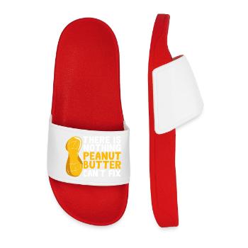 Peanut butter - Men’s Pool Sliders - red - Front