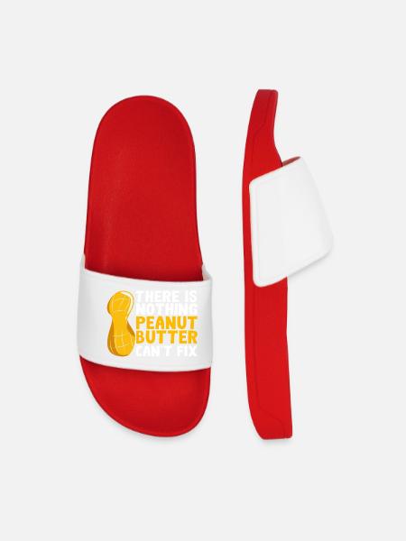 Peanut butter - Men’s Pool Sliders - red