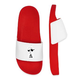 Lama Problemlose Brille - Männer Badelatschen - Rot - Vorne