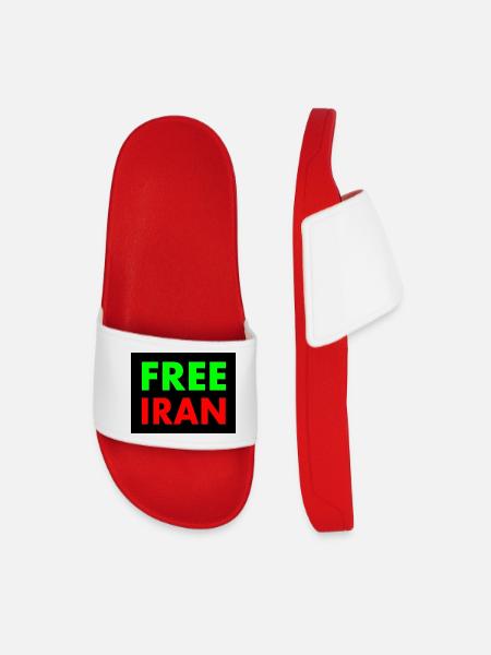 Free iran - Claquettes Homme - rouge