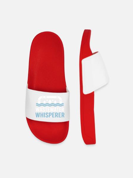 Wastewater Whisperer - Water Treatment - Men’s Pool Sliders - red