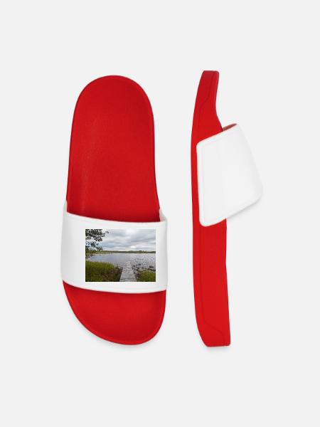 The Majesty of Coastal Fishing - Men’s Pool Sliders - red