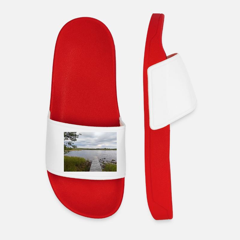 La majesté de la pêche côtière - Claquettes Homme - rouge
