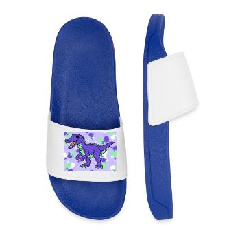 Baryonyx Dino - Men’s Pool Sliders - royal blue - Front