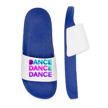DANSE DANSE DANSE – Néon des années 80 avec haut-parleurs - Claquettes Homme - bleu roi - Devant