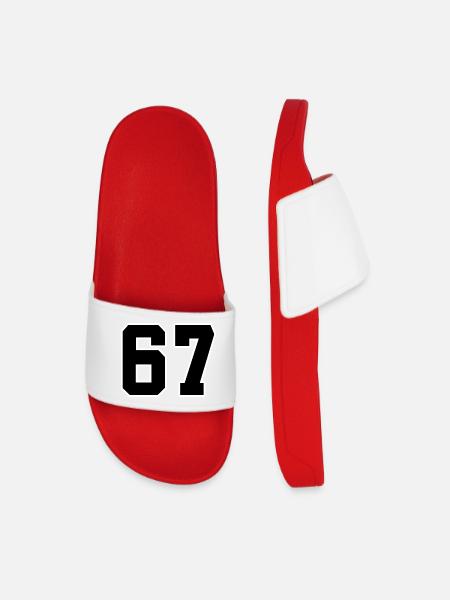 67 Minimalist Trend Design - Men’s Pool Sliders - red