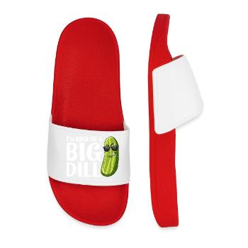 Big Dill Pickle Pun Tee - Claquettes Homme - rouge - Devant