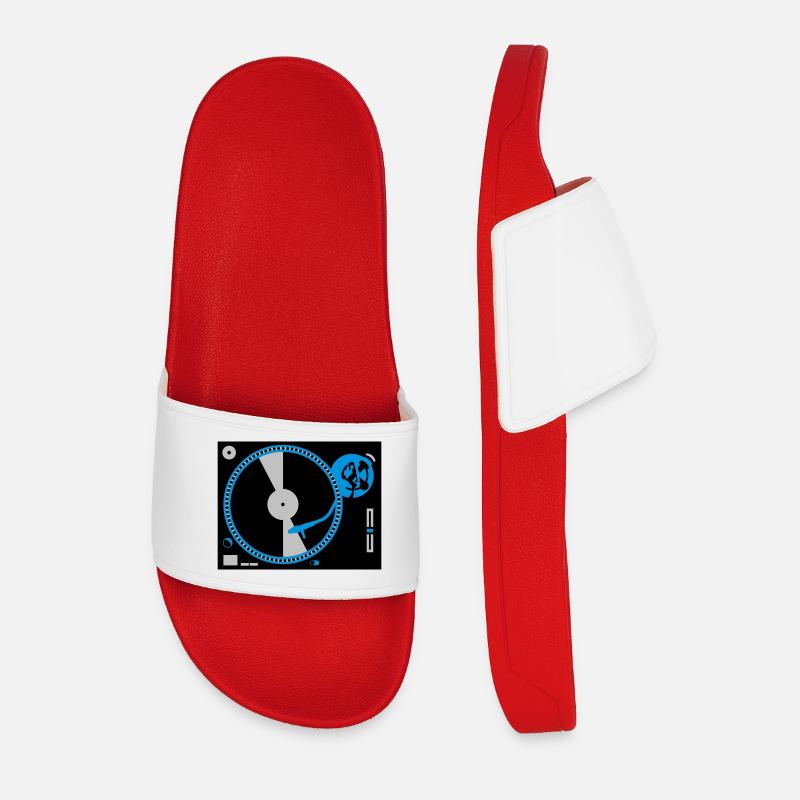turntables - Männer Badelatschen - Rot
