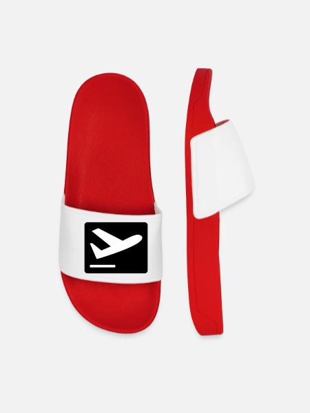 Airplane taking off - Men’s Pool Sliders - red