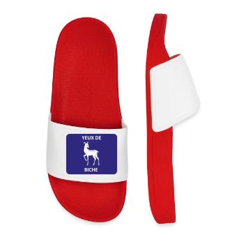 Yeux de biche - Claquettes Homme - rouge - Devant
