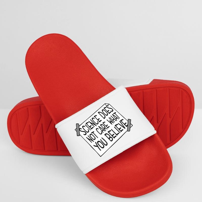 La science se moque de ce que vous croyez Logo des faits Claquettes Homme