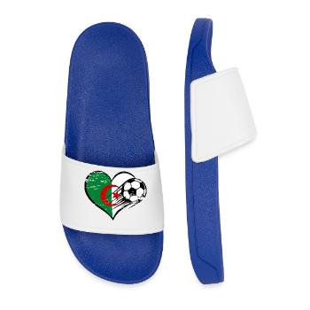 Flag Football Algérien avec cœur - Claquettes Homme - bleu roi - Devant