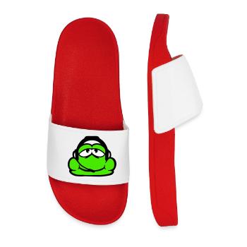 Frog Gamer Headset Nerd Gaming Headphones Play - Men’s Pool Sliders - red - Front