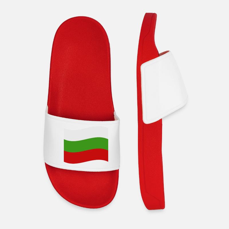 Bulgarische Flagge - Männer Badelatschen - Rot