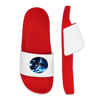La Comète - Emblème spatial rétro – Vaisseau 8-Bit - Claquettes Homme - rouge - Devant