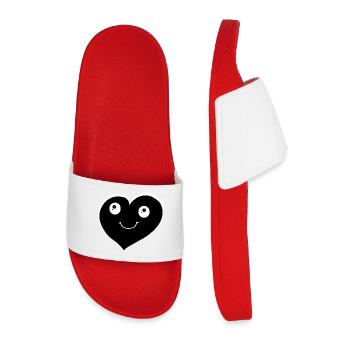 Cœur Noir Cœurs Émotions - Claquettes Homme - rouge - Devant