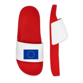 Drapeau européen fort ensemble - Claquettes Homme - rouge - Devant