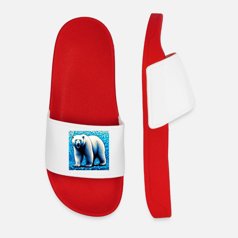 Eisbär - Männer Badelatschen - Rot