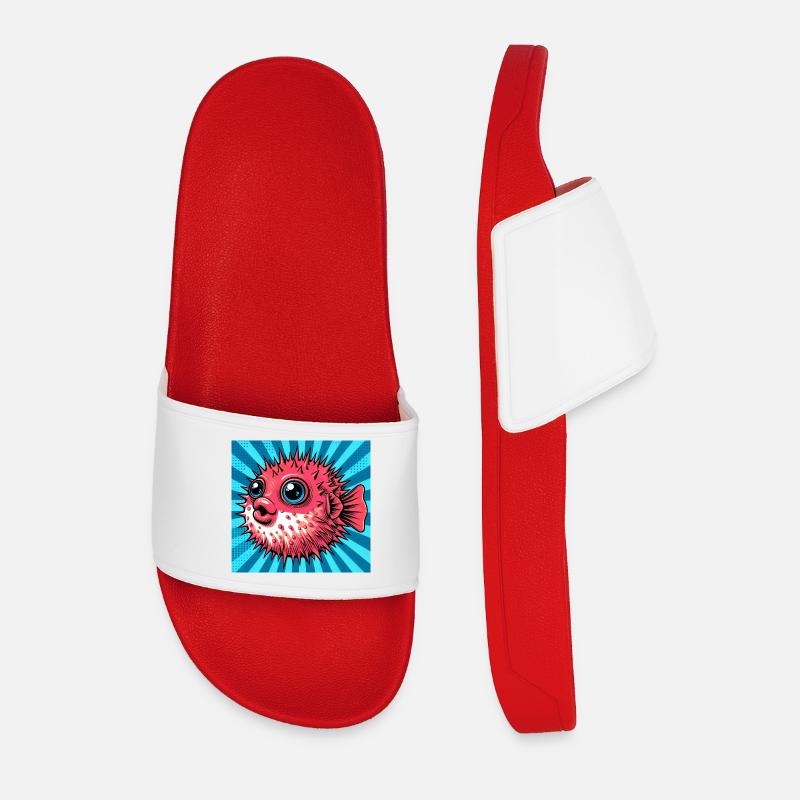 Kugelfisch - Männer Badelatschen - Rot