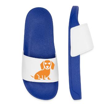 Conception de la Surface Dachshund Dog - Claquettes Femme - bleu roi - Devant