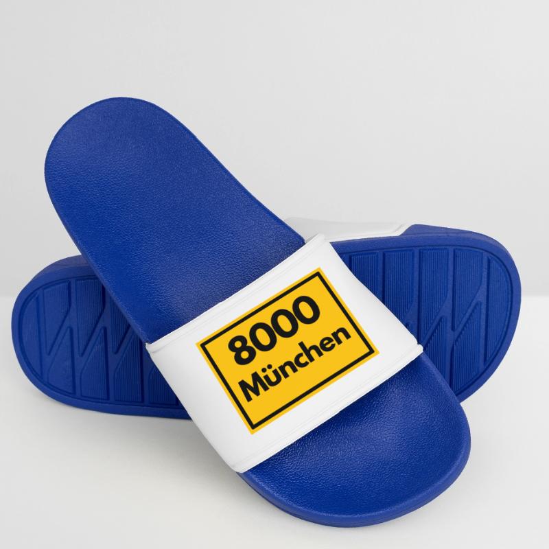 OLD POSTCODE POSTCODE RETRO 8000 MUNICH BAVARIA Women’s Pool Sliders