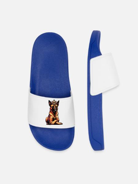 Malinois Belgian Shepherd Malinois Owner - Women’s Pool Sliders - royal blue