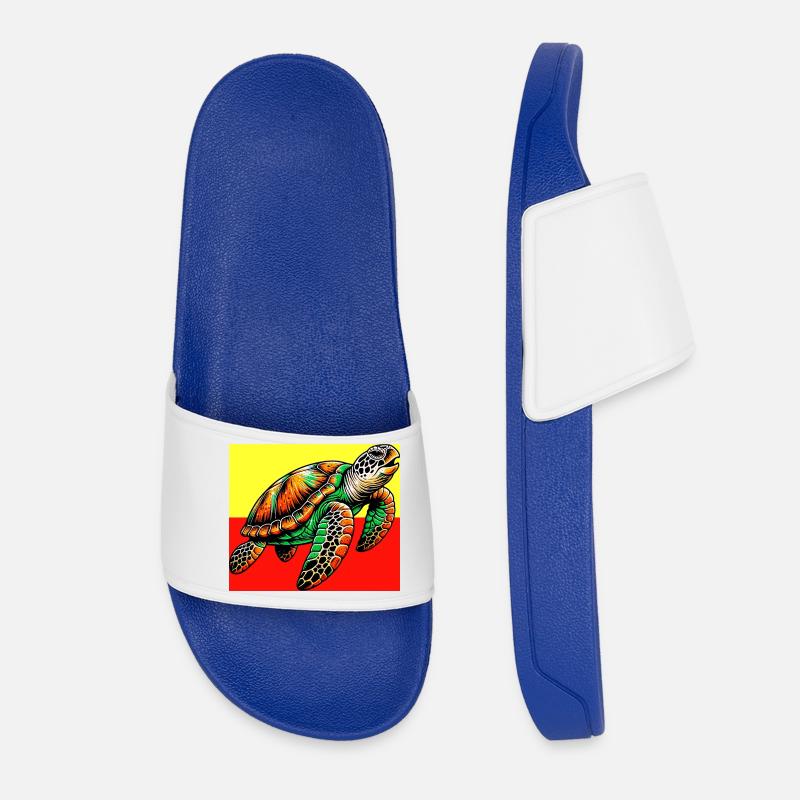 turtle - Women’s Pool Sliders - royal blue