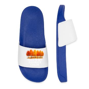 Autumn is my favorite color Autumn love - Women’s Pool Sliders - royal blue - Front