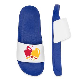 deux glaces délicieuses sur le style - Claquettes Femme - bleu roi - Devant