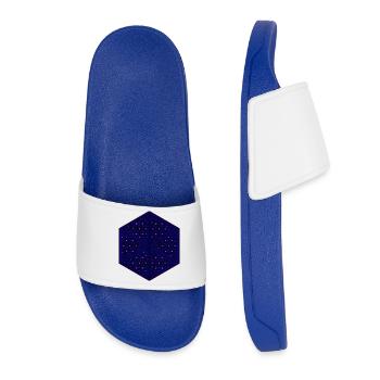Festival Wear Célébrer Géométrie Hexagones Motif - Claquettes Femme - bleu roi - Devant