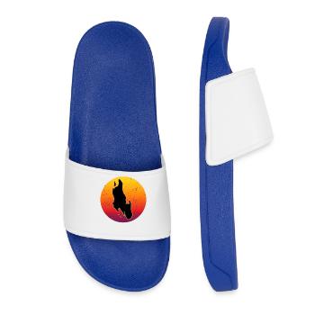 The Island of Zanzibar Tanzania Retro Sunset Africa - Women’s Pool Sliders - royal blue - Front