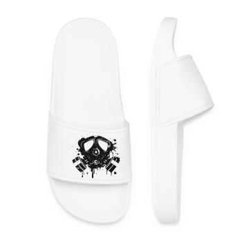 Gas mask graffiti - Women’s Pool Sliders - white - Front