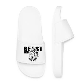 Beast Lion Fitness Gym Roaring Symbol - Claquettes Femme - blanc - Devant