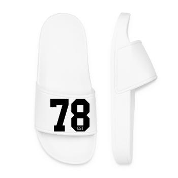 Number Design 78 – EST Sports Typography - Women’s Pool Sliders - white - Front