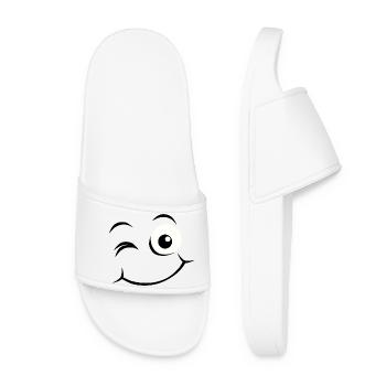 Emoticon Glückliches Gesicht - Frauen Badelatschen - Weiß - Vorne