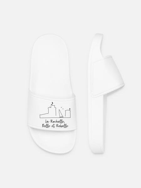 La Rochelle design noir by Nicolas Poitevin - Claquettes Femme - blanc