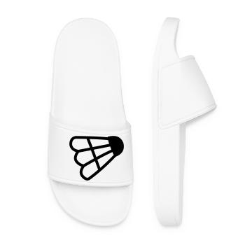 Badminton einfaches Shuttle-Logo - Frauen Badelatschen - Weiß - Vorne