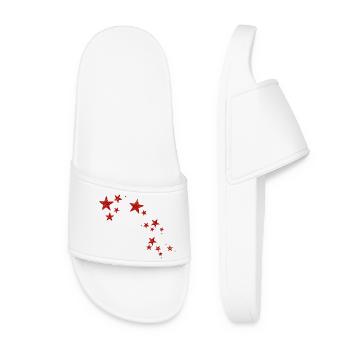NEW Stars, Stars, And More Stars! (Red) - Women’s Pool Sliders - white - Front