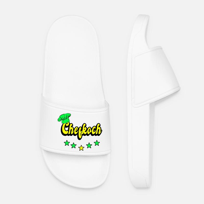 Chefkoch Design - Frauen Badelatschen - Weiß