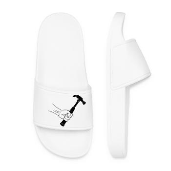 Hammer in hand fist - Women’s Pool Sliders - white - Front