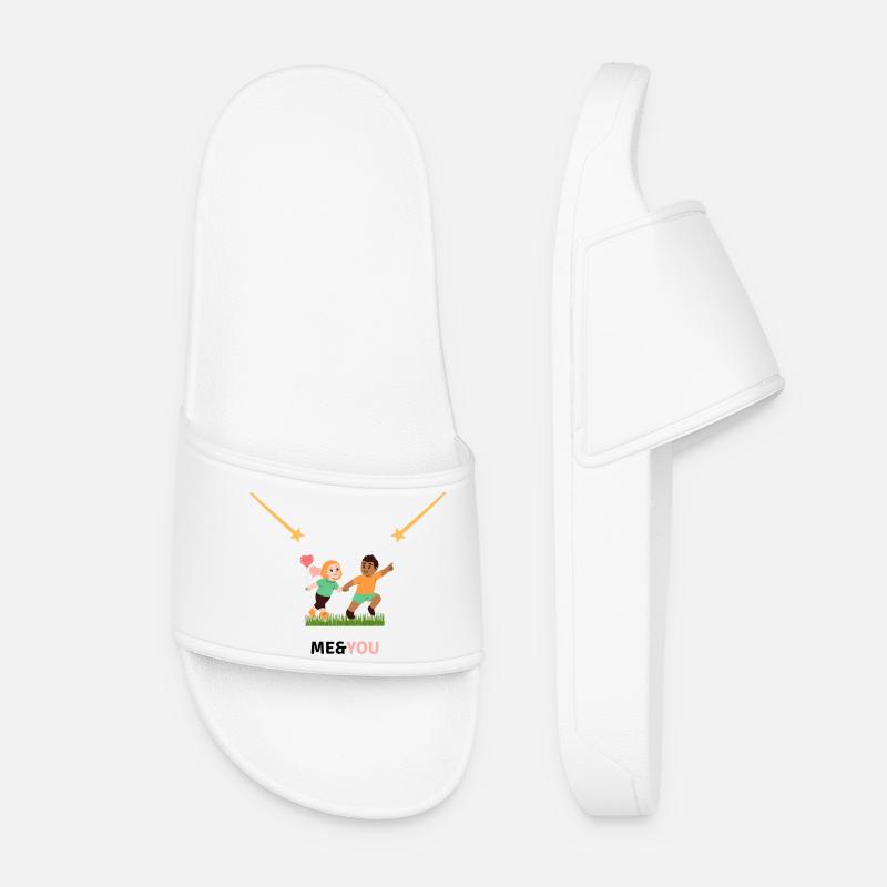 Hearts in Love - Women’s Pool Sliders - white