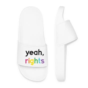 Pride Month LGBT - Yeah, Rights - Women’s Pool Sliders - white - Front