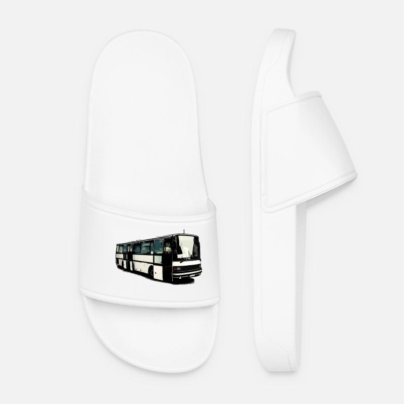 Setra Bus Setra S215 UL mit offenen Türen - Frauen Badelatschen - Weiß