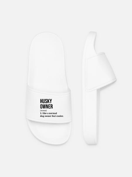 Husky Husky Husky - Women’s Pool Sliders - white